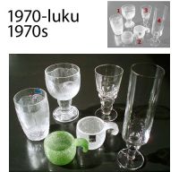 Lasistoja 1970-luku, glass sets 1970s